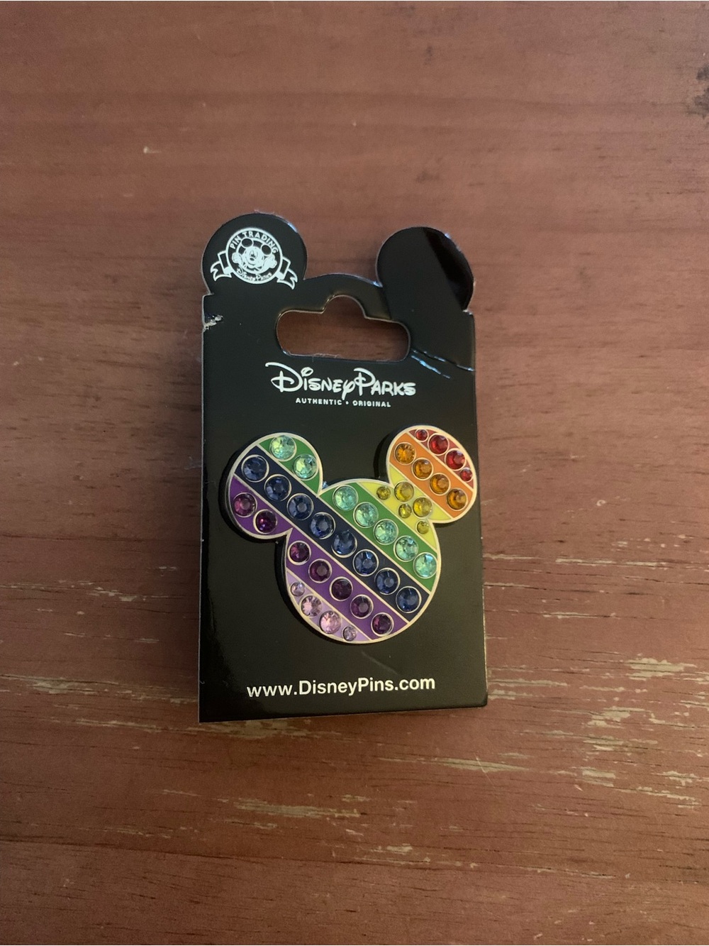 Disney Rainbow Mickey Pin - Multicolor Enamel Collectible